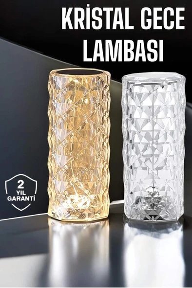 kristal gece lambası