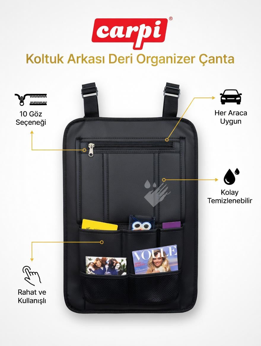 Araç koltuk arkası organizatör